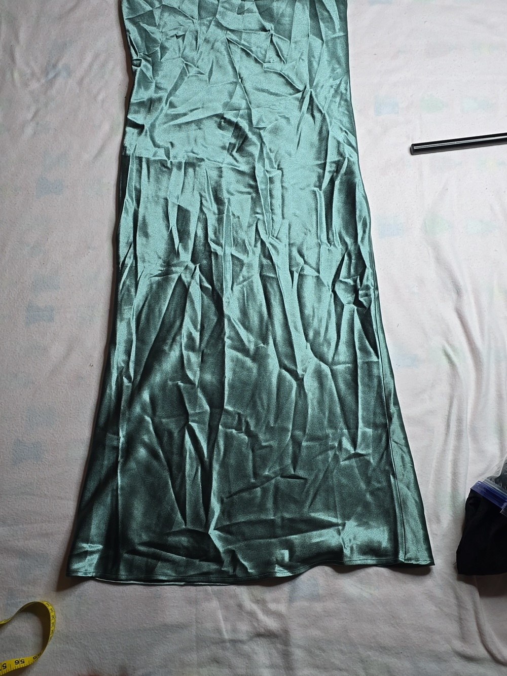 Birdy Grey Satin Teal Slip Dress - Picture 4 of 7